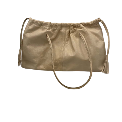Vintage Roman Genuine Leather Shoulder Bag Animal print / Beige 35 x 20 cm      HB1