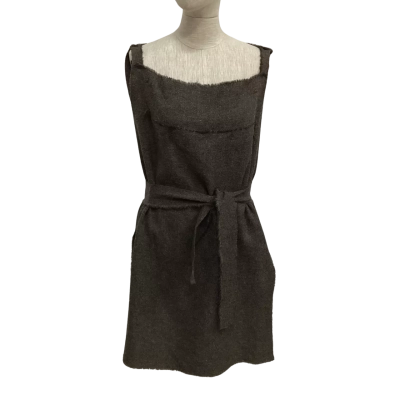 Quirky Pinafore with Open Sides Size M Brown 