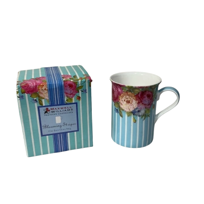 Maxwell & Williams "Blooming Stripes" Fine Bond China Mug (boxed)