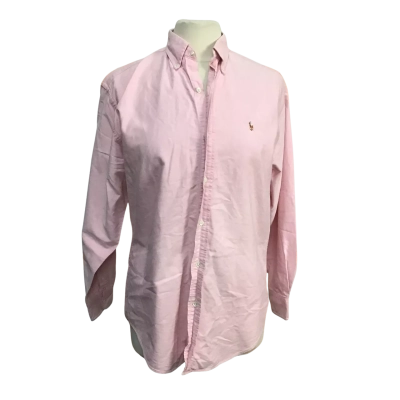 Ralph Lauren 100% Cotton Pink Button Up Shirt