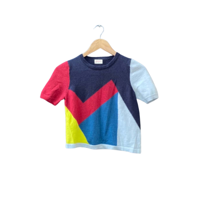 Gorman Size 10 Short Sleeve Top Black/Grey/Multicoloured/Pattern/Red/Teal/Yellow 