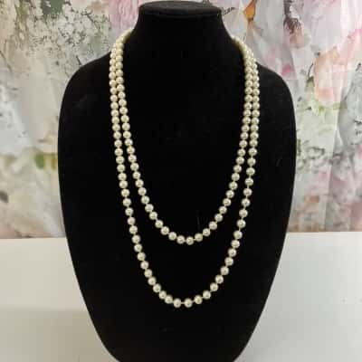 Faux Pearl Necklace 150cm