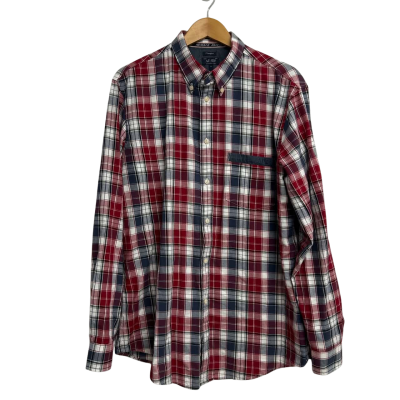 Armani Jeans Mens Size XL Checked Button Up Shirt