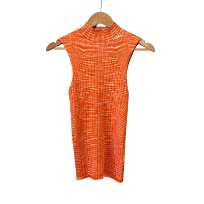 Cecilie Copenhagen Womens  Size M Knit Sleeveless Top Orange 