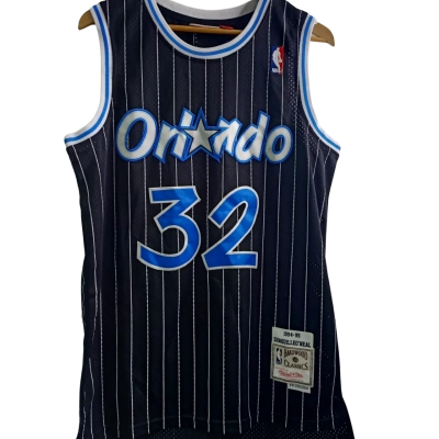 Mitchell & Ness Orlando Magic Shaq 32 Mens  Size M Singlet  Black  / Blue / White 