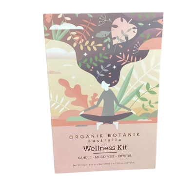 NEW - Organik Botanik Wellness Kit - Candle + Mood Mist + Crystal