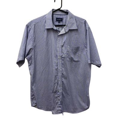 Gazman Mens  Size XL Short Sleeve Shirt Blue / Checked -100% Cotton