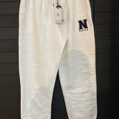 Nautica Womens  (4) Size L Track Pants White 