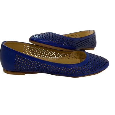 Milana Size 38 Blue Leather Flats