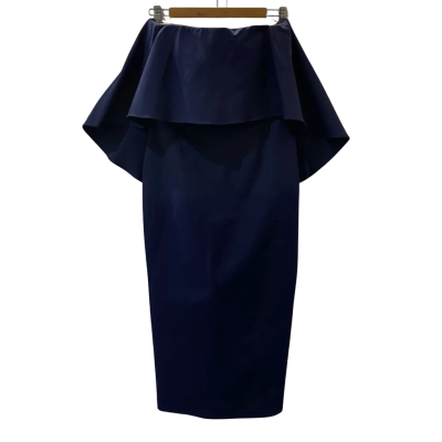 Elle Zeitoune Womens  Size 10 Strapless Dress Navy Blue 