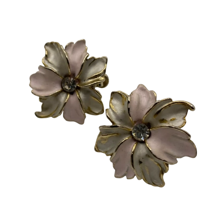  Womens Earrings Cream / Pink  
