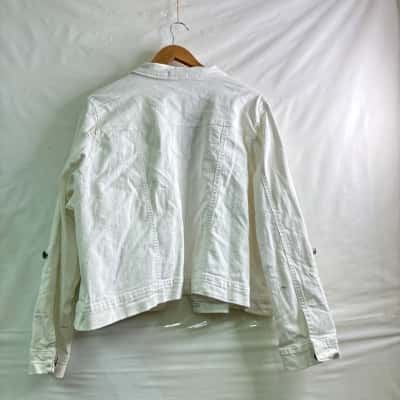 Autograph Mens  Size 26 Denim Jacket White 