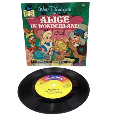 Vintage Little Golden Books & Record  Alice In Wonderland