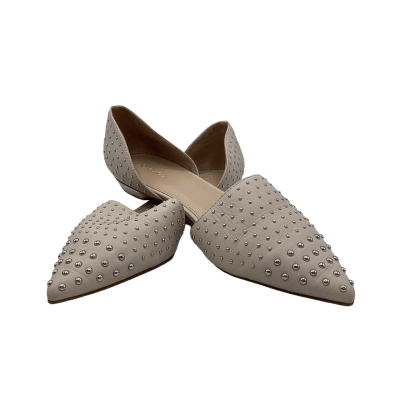 Jo Mercer Womens Cream with Silver Studs Flats Size 41 CAB