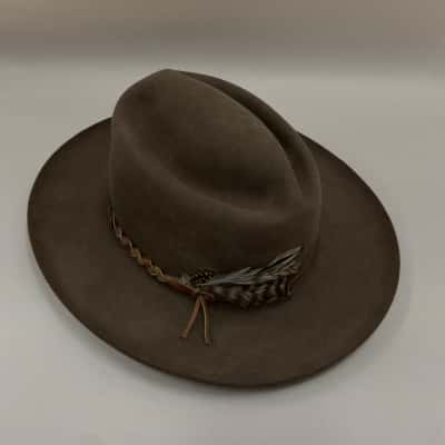 Akubra - Mens GymKhana - Pure Fur Felt Hat - Made in Australia - Size 56 - Bran