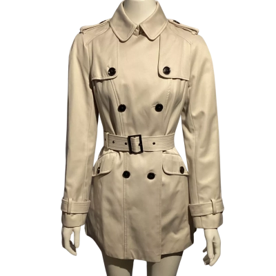 David Lawrence Womens  Size 8 Trenchcoat Natural 