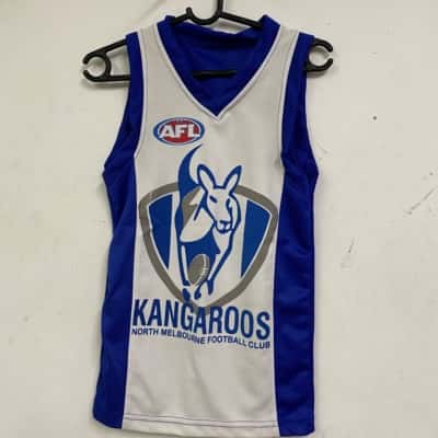 AFL Kids  Size 2 Sport Top Blue / White 