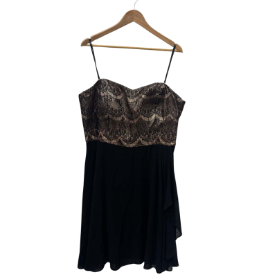 City Chic Womens  Size M Strapless Dress Black  