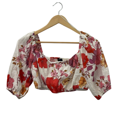 Dotti Womens  Size 8 Cropped Top Floral 