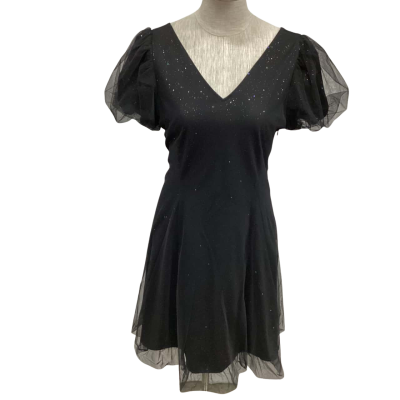  Womens  Size XL Party Dress Black  With Glitter