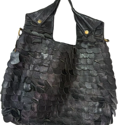  Womens Black leather Handbag 