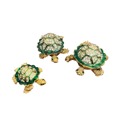 Turtle Jewelry Trinket Boxes 3 pieces