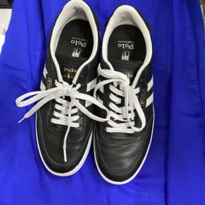 Polo Ralph Lauren Mens ‘Court VLC low-top sneakers’  Size 42 Black  