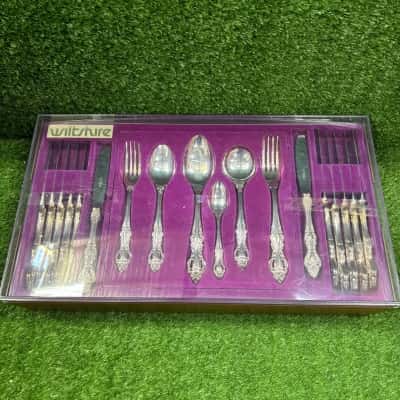 Vintage Wiltshire Silver-Plated Cutlery Set (Boxed)