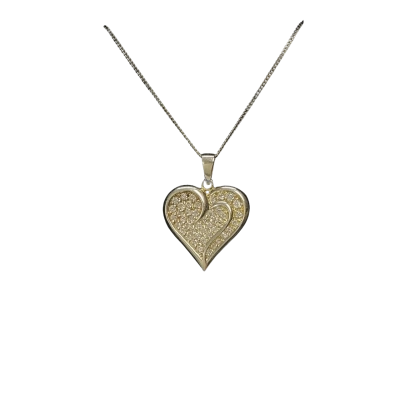 Silver Heart Pendant Necklace 