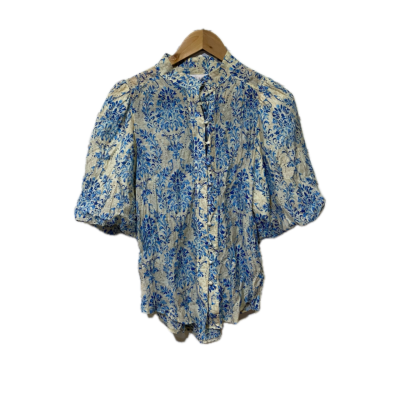 Sunny Girl Womens Top Size 14 Blue and White Pattern 