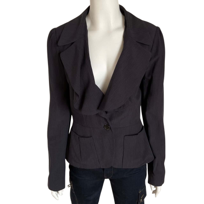 Cue Womens  Size 8 Blazer Navy Blue 