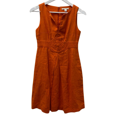 Banana Republic Womens Size 0 Midi Dress Orange 