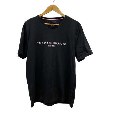 Tommy Hilfiger Unisex Organic Cotton Tee Size XXL Black  