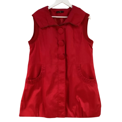 La Strada Womens Size L Vest Jacket Red 
