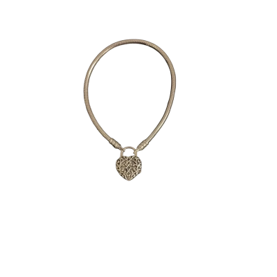 Pandora Womens Regal Heart Padlock 925 Sterling Silver Bracelet 