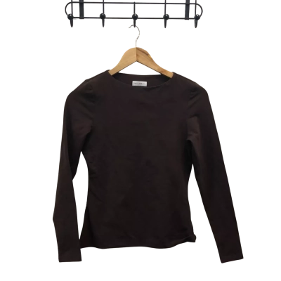 Fayt Label Womens  Size 6 / 8 Long Sleeve Top Brown 