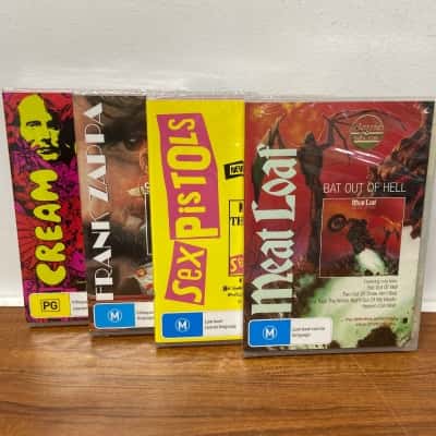 Collection of 4 Rock DVDs - Cream, Frank Zappa, Sex Pistols and Meat Loaf
