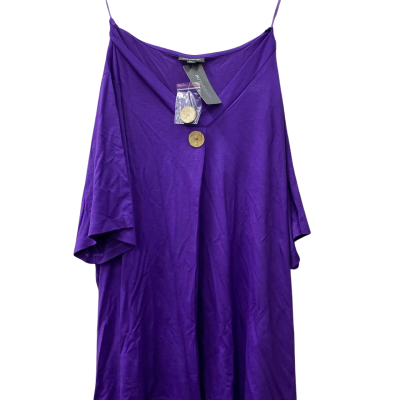 Autograph Womens  Size XL Short Sleeve Shirt Purple 
