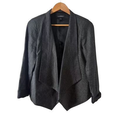 Luca & marc Womens  Size 12 Open Jacket Black  / White 
