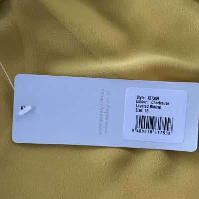 Capture Womens  Size 16 Blouse Chartreuse