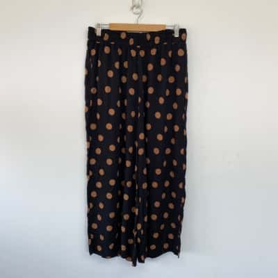 Salty Crush Black Polka Dot Mahony Pants Size 14 