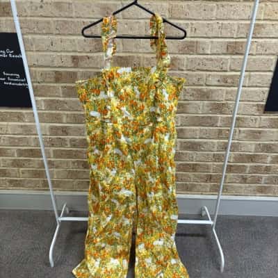 Princess Highway Womens cat and flora tie back jumpsuit  Size 20 