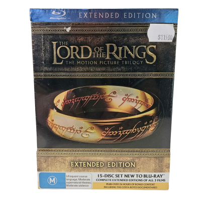 The Lord of the Rings Extended Trilogy on Blu-Ray SEALED!