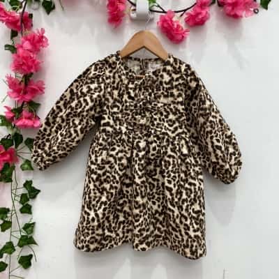 Seed Heritage Kids Ocelot Dress Size 3 Brown 
