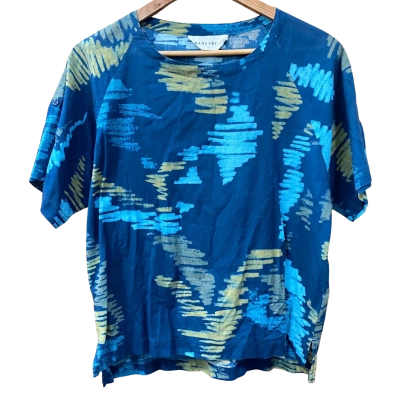 Nancy Bird Blue/Green Patterned Top Size M