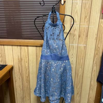 La Maison Talulah Womens Halter Neck Dress Blue 