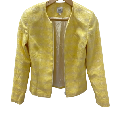 Lisa Barron Womens  Size 10 Yellow 2 pce set. Jacket & dress