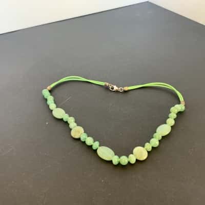 Hand-knotted Natural Green Aventurine Gemstone Necklace