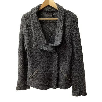 David Lawrence Womens  Size L Black  / Grey  Jacket H