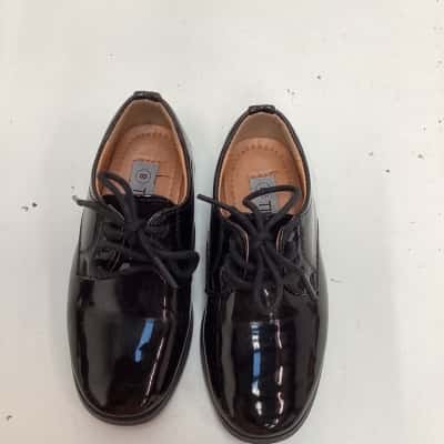  Kids  tip:top Size 8 Black   leather shoes 